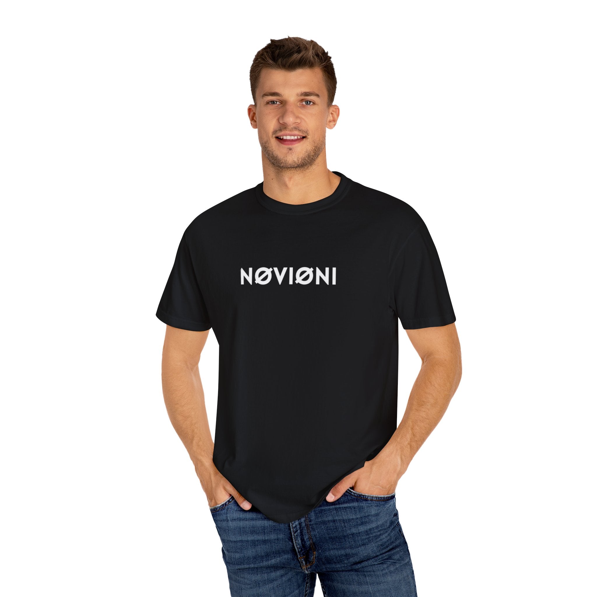 Garment-Dyed T-shirt with Novioni Design