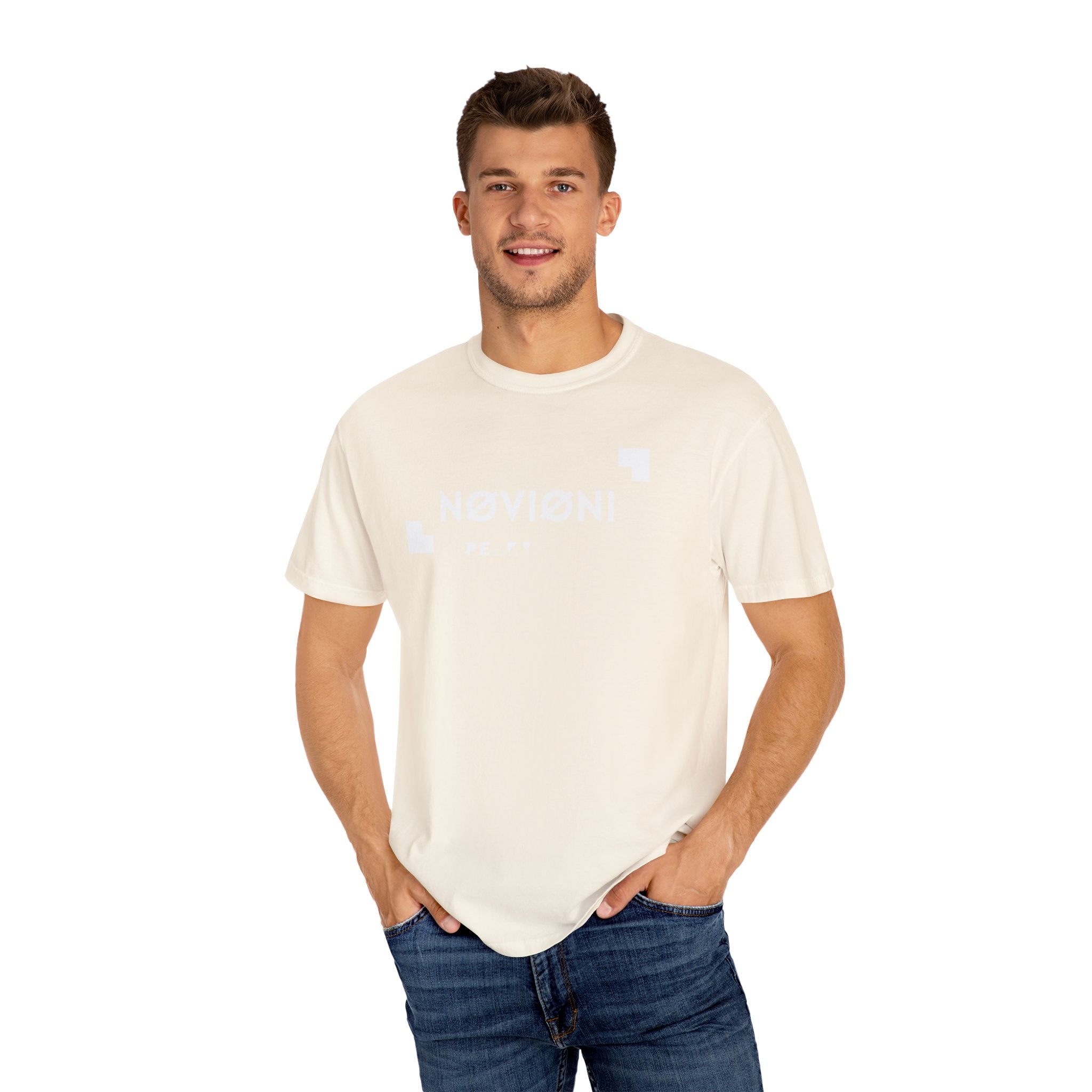 Garment-Dyed T-shirt with Novioni Design