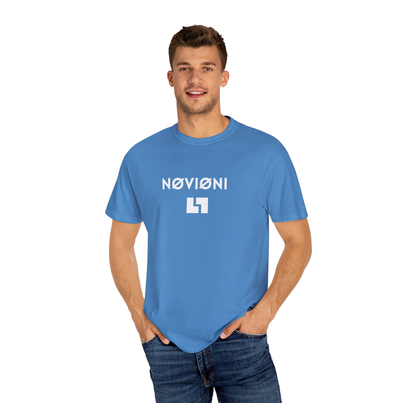 Garment-Dyed T-shirt with Novioni Design