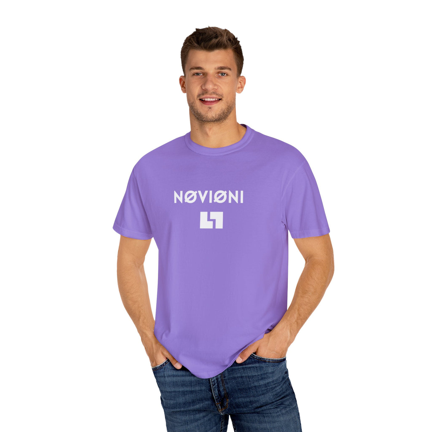 Garment-Dyed T-shirt with Novioni Design