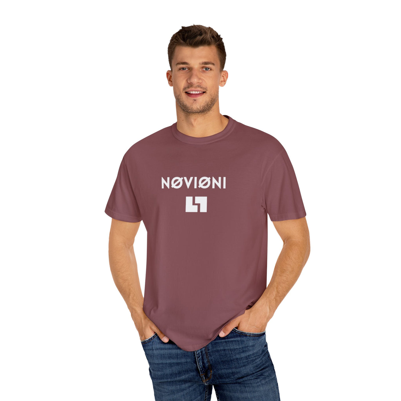Garment-Dyed T-shirt with Novioni Design
