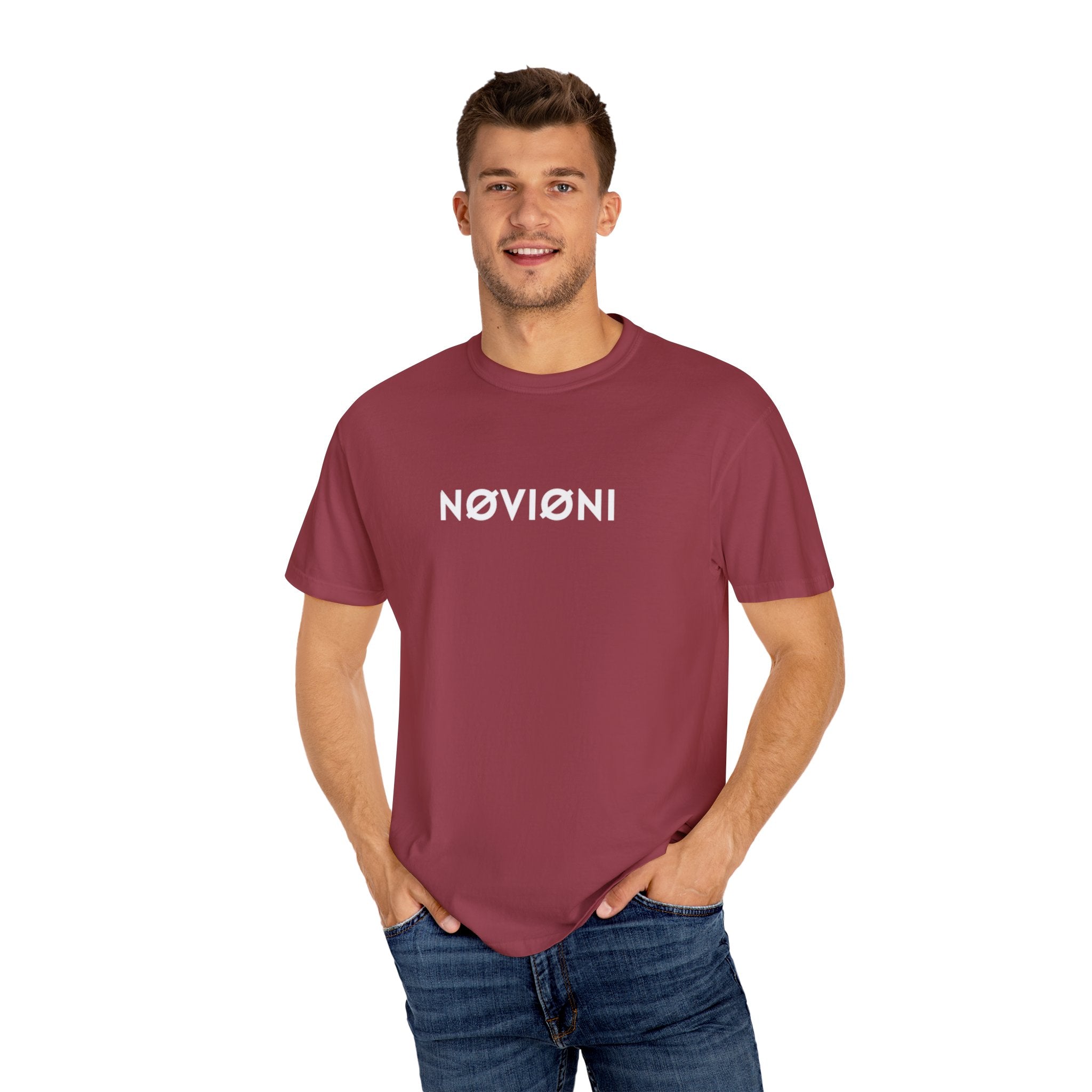 Garment-Dyed T-shirt with Novioni Design