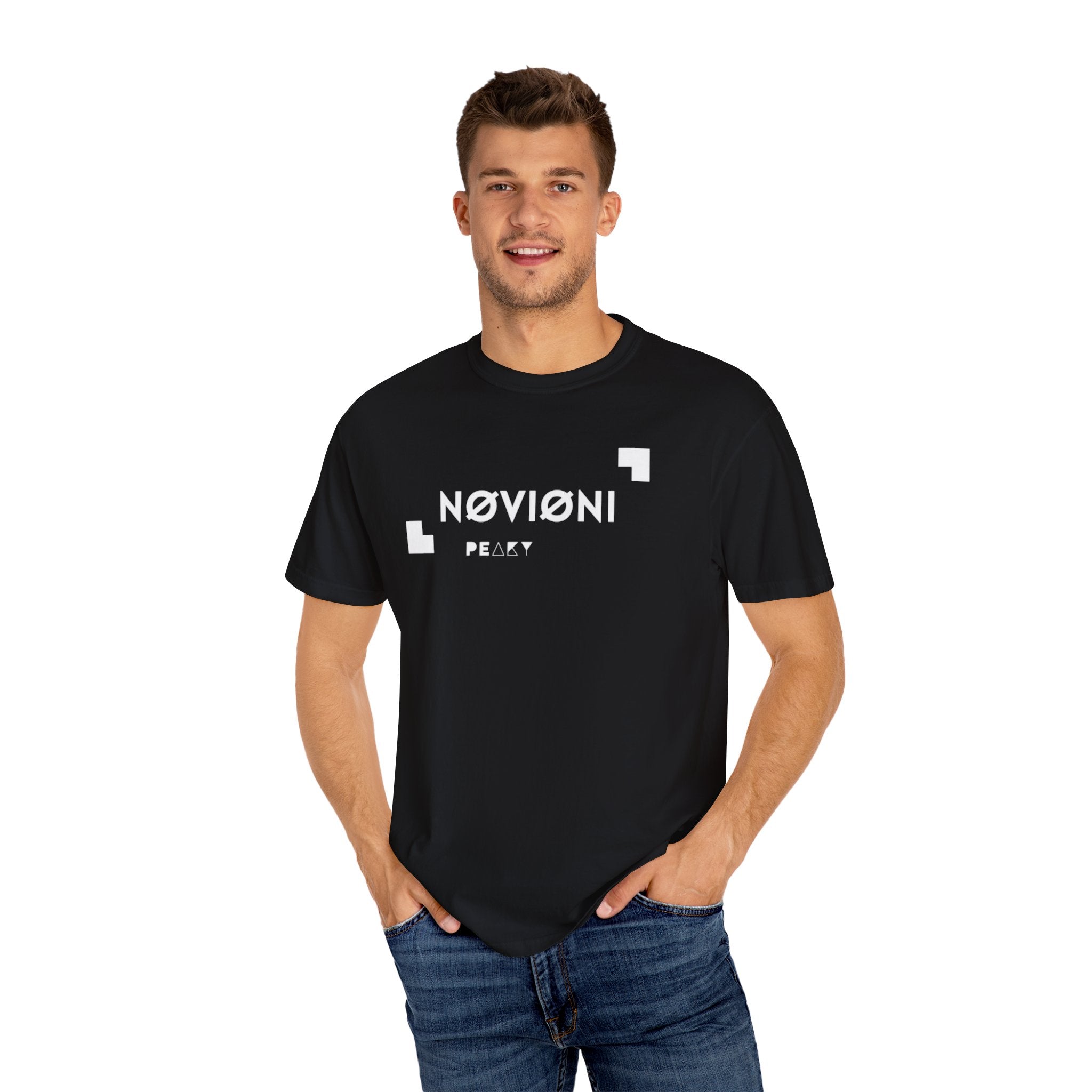 Garment-Dyed T-shirt with Novioni Design