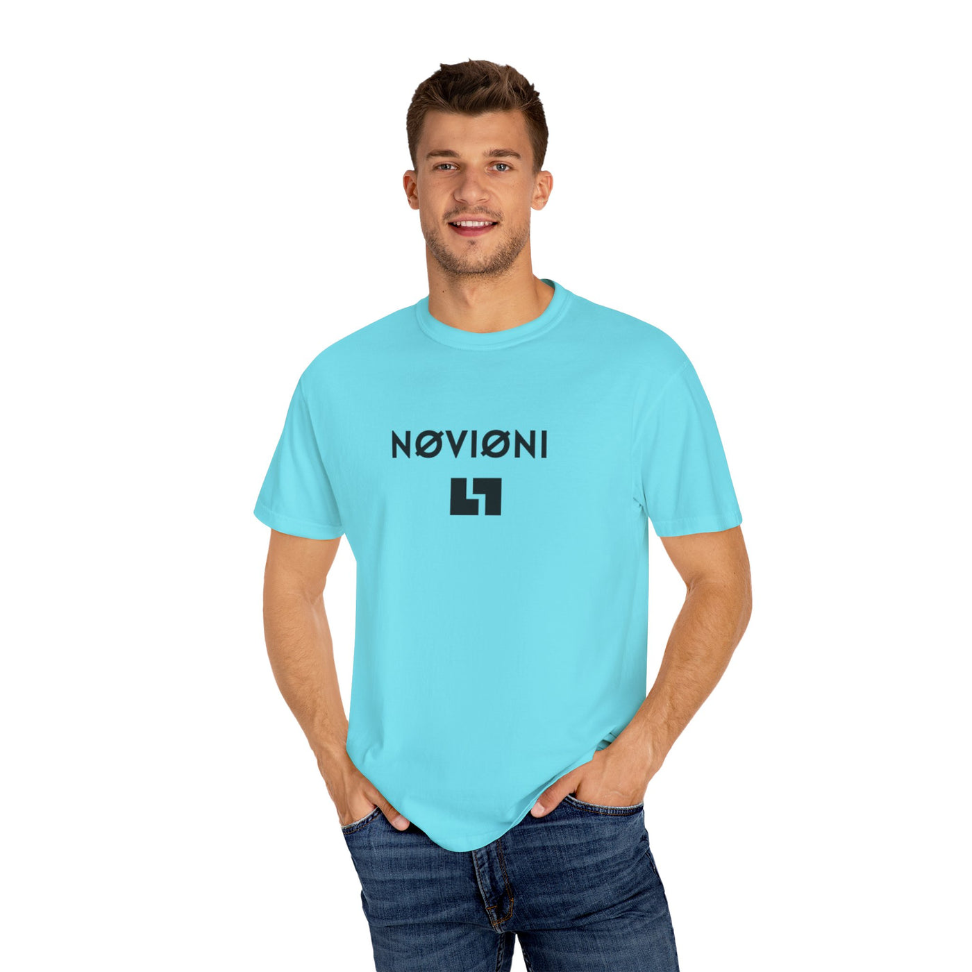 Garment-Dyed T-shirt with Novioni Design