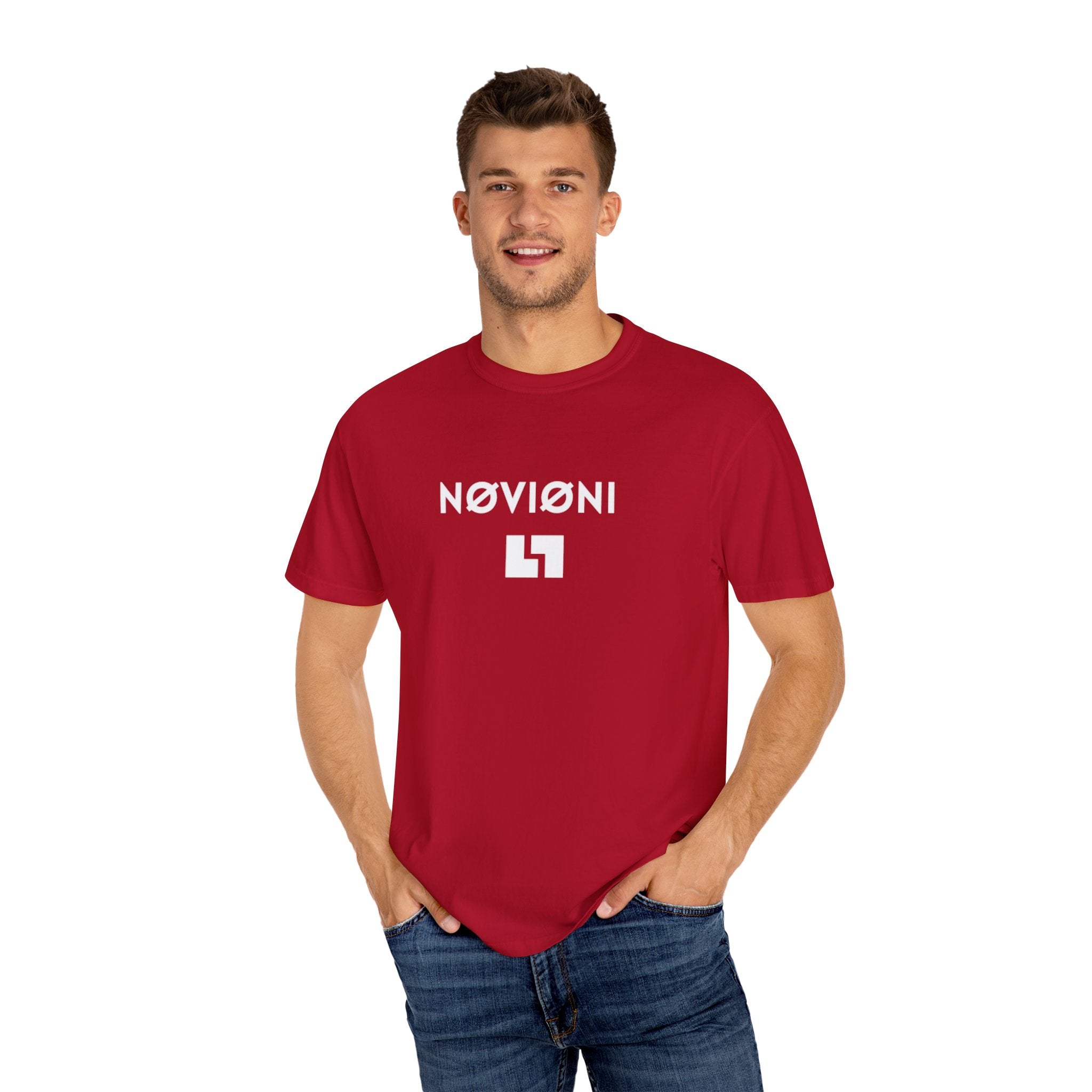 Garment-Dyed T-shirt with Novioni Design