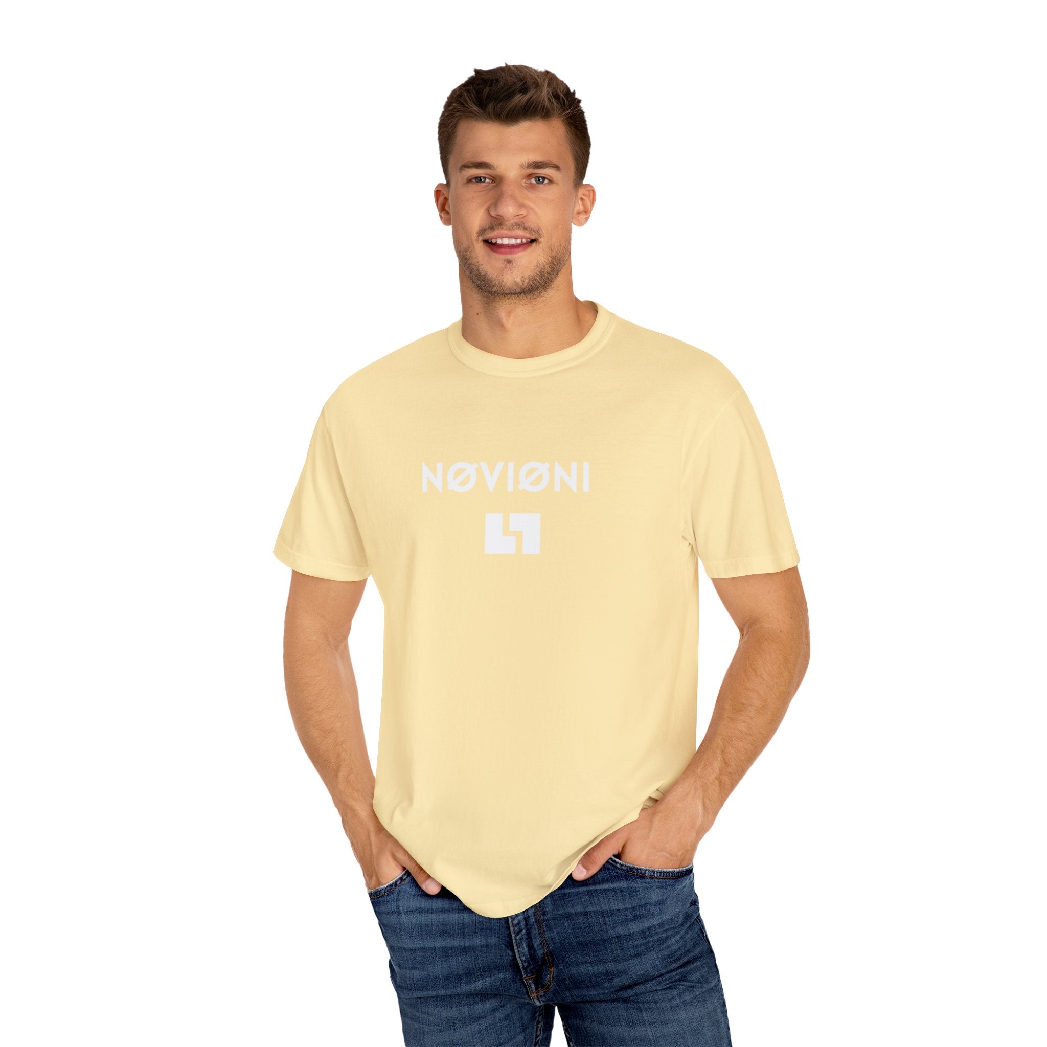 Garment-Dyed T-shirt with Novioni Design