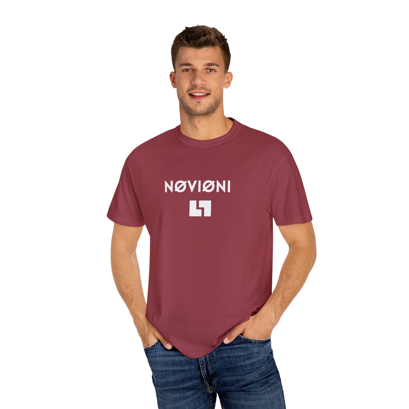 Garment-Dyed T-shirt with Novioni Design