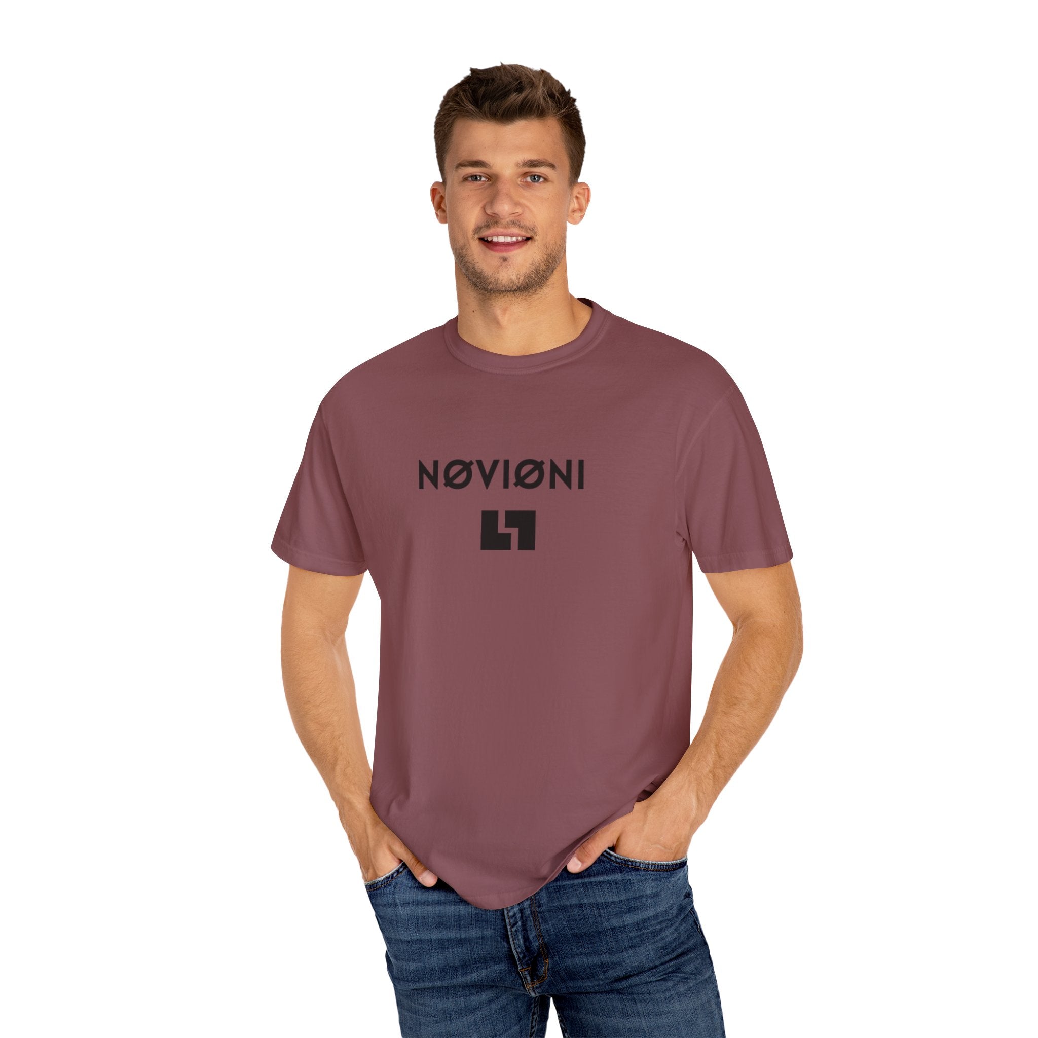 Garment-Dyed T-shirt with Novioni Design