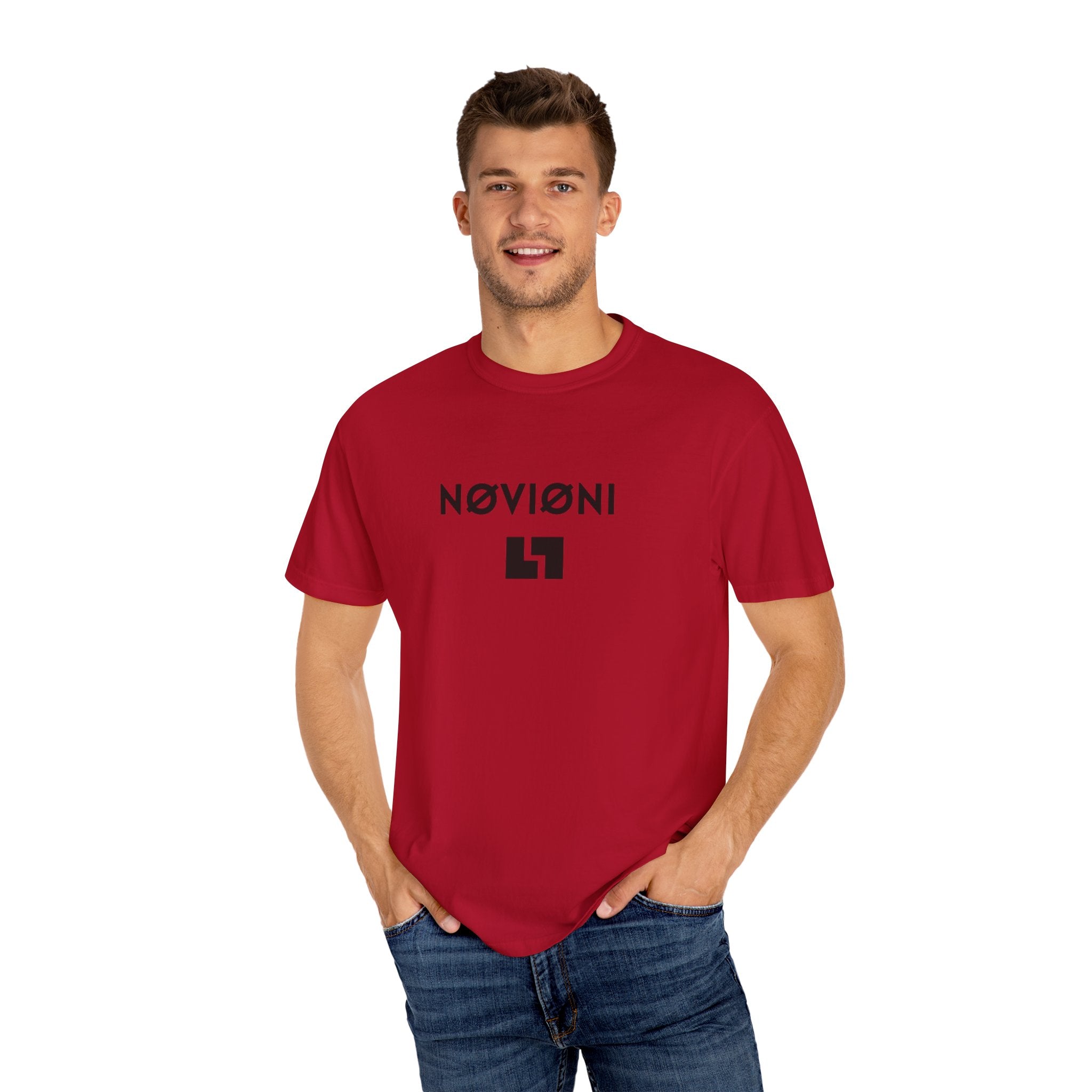 Garment-Dyed T-shirt with Novioni Design