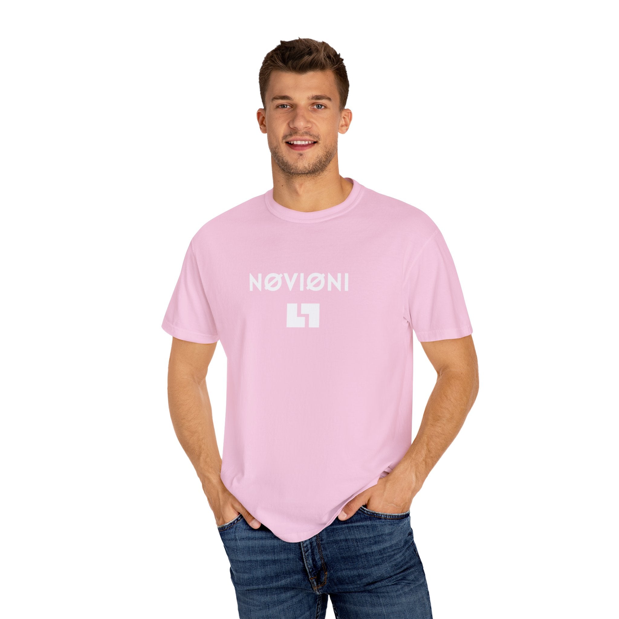 Garment-Dyed T-shirt with Novioni Design