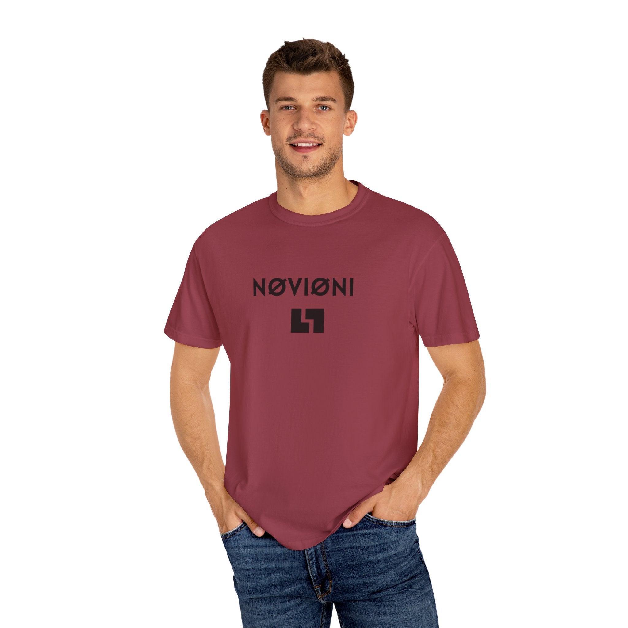 Garment-Dyed T-shirt with Novioni Design