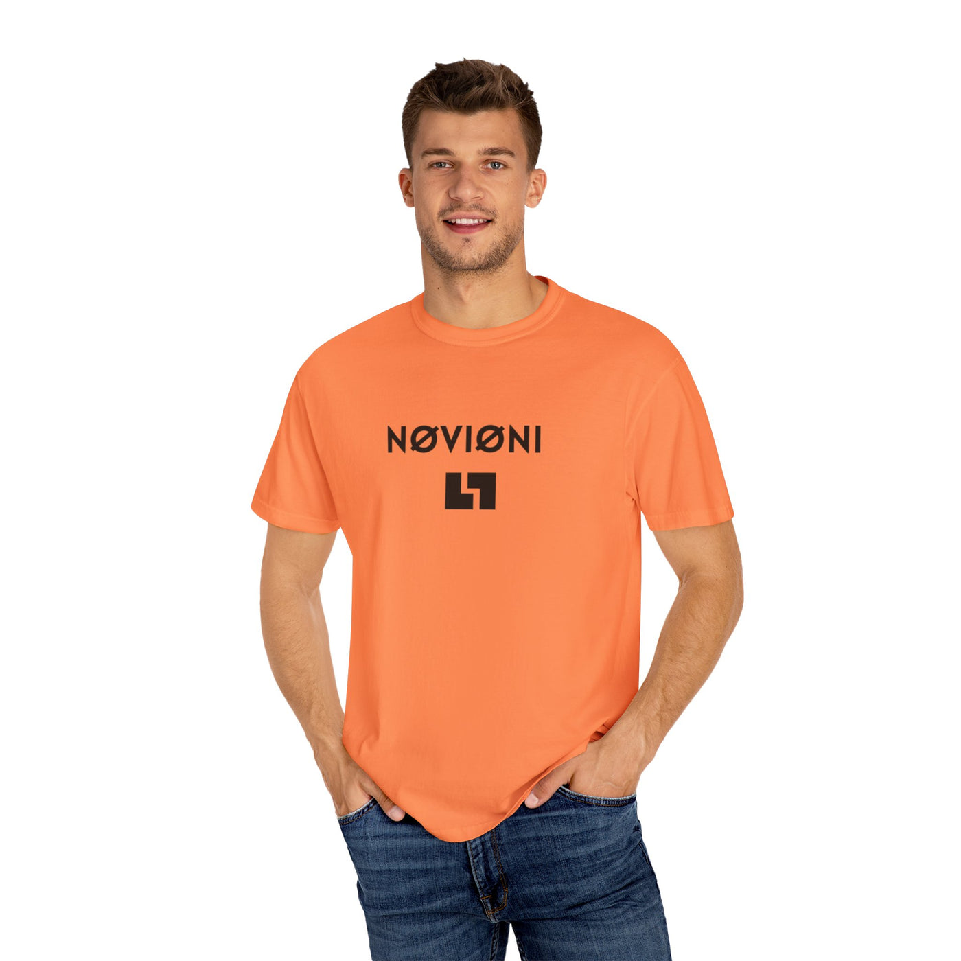 Garment-Dyed T-shirt with Novioni Design