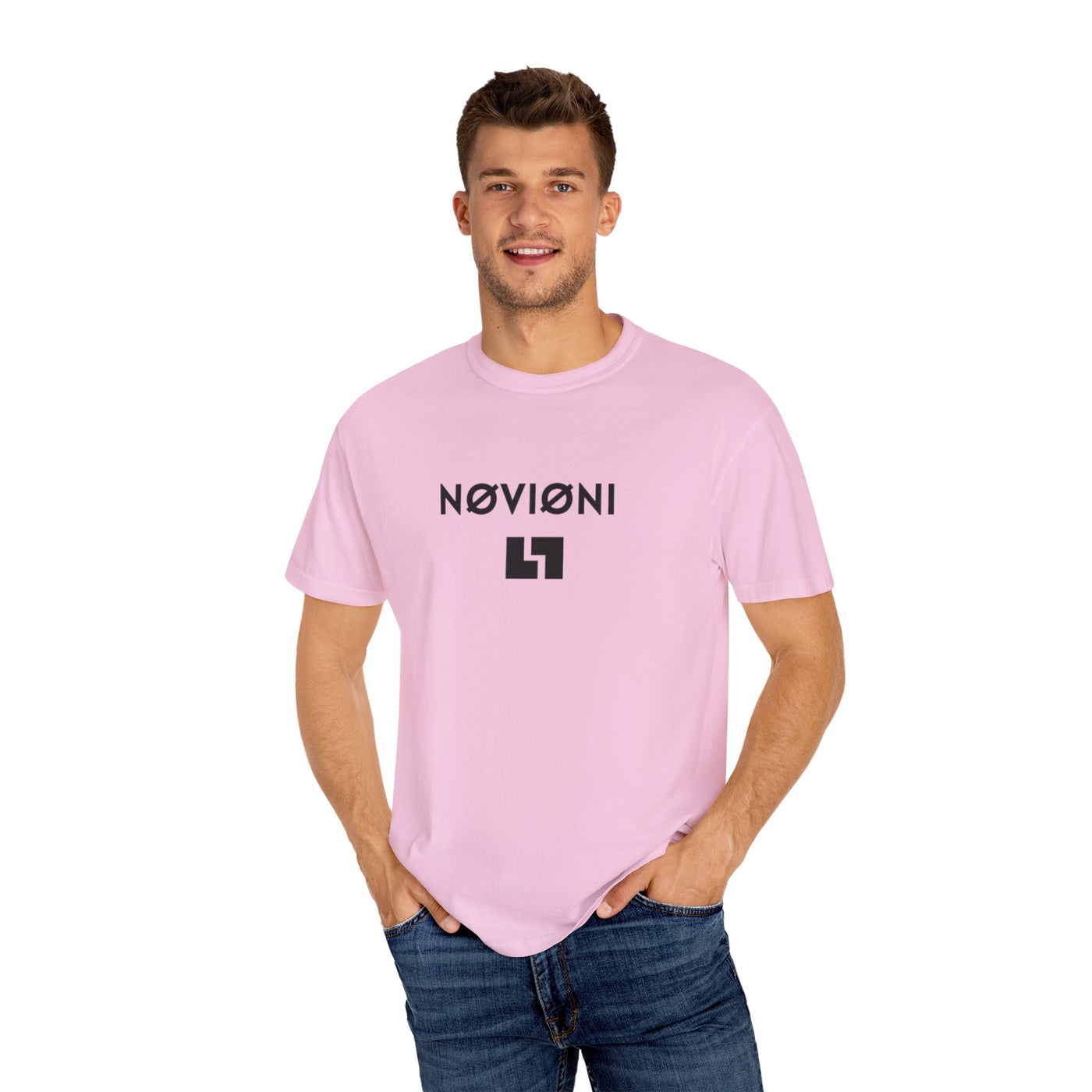 Garment-Dyed T-shirt with Novioni Design